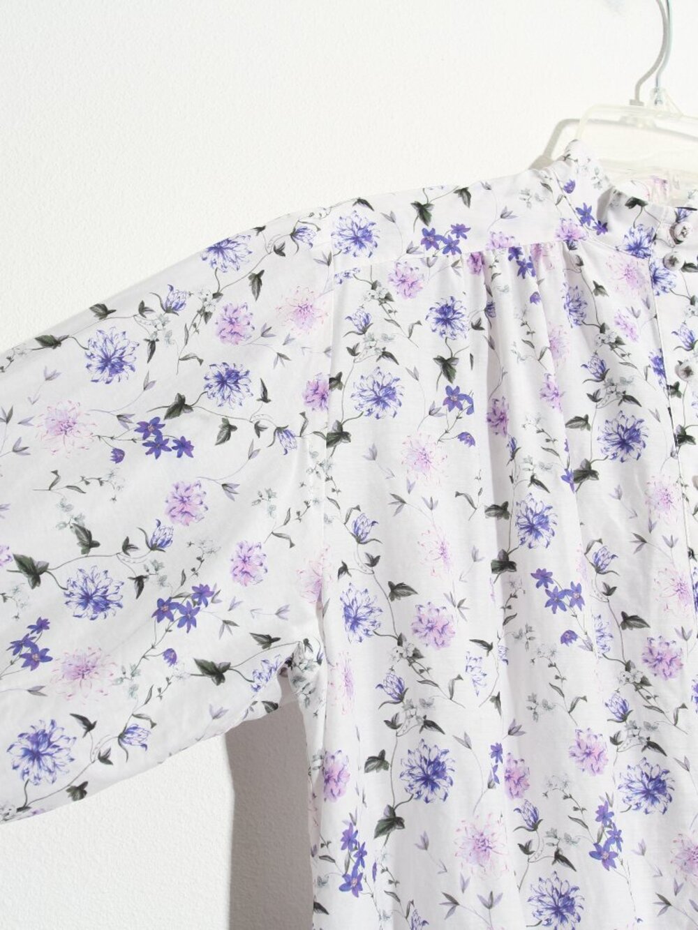 The Kooples Ditsy Floral Print Cotton Silk Mini Shirt Dress Button Long Sleeves - Picture 4 of 14